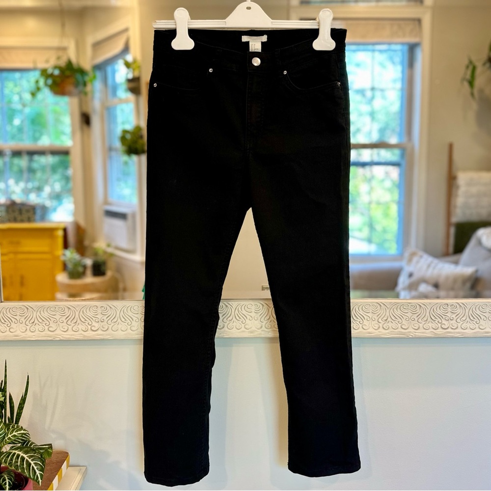 H&M Black Capri Pants - Gold Hardware - US 8